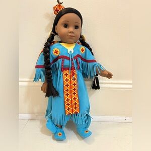 Kaya (Kaya'aton'my) American Girl doll with matching outfit and accessories